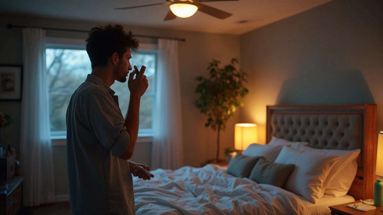 Smart Inhaler Timing and Asthma Management Before Bed
