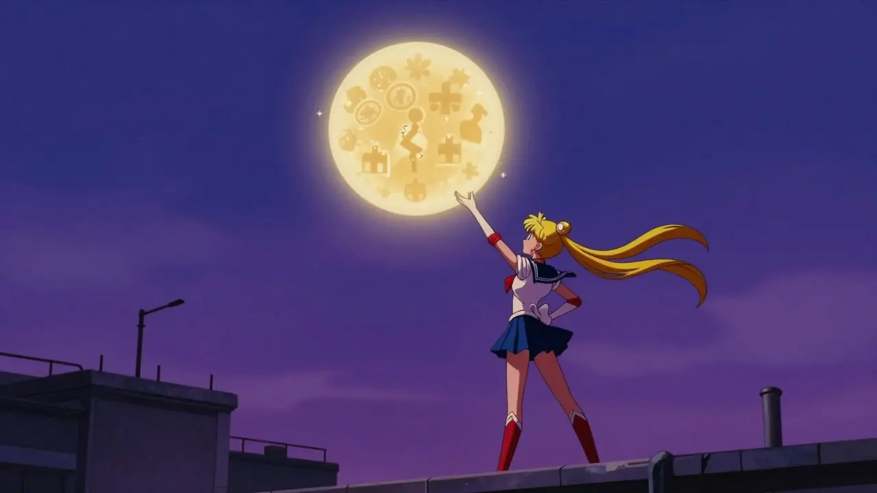 Character releasing glowing orb of safety data into sky