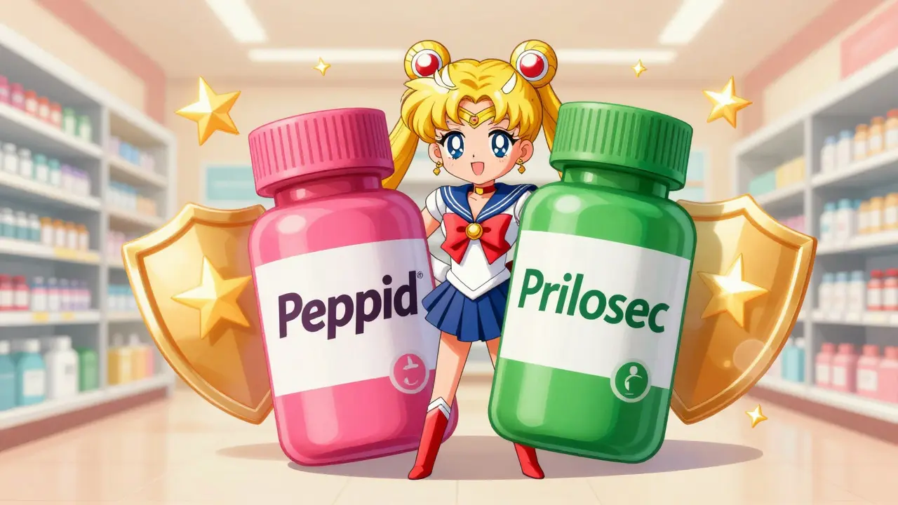 Heroic medicine bottles with shields in anime style