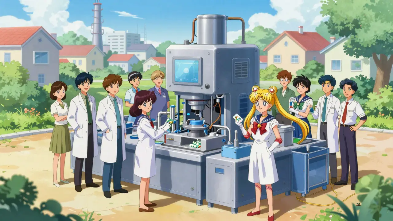 Local microfactory producing medicines safely